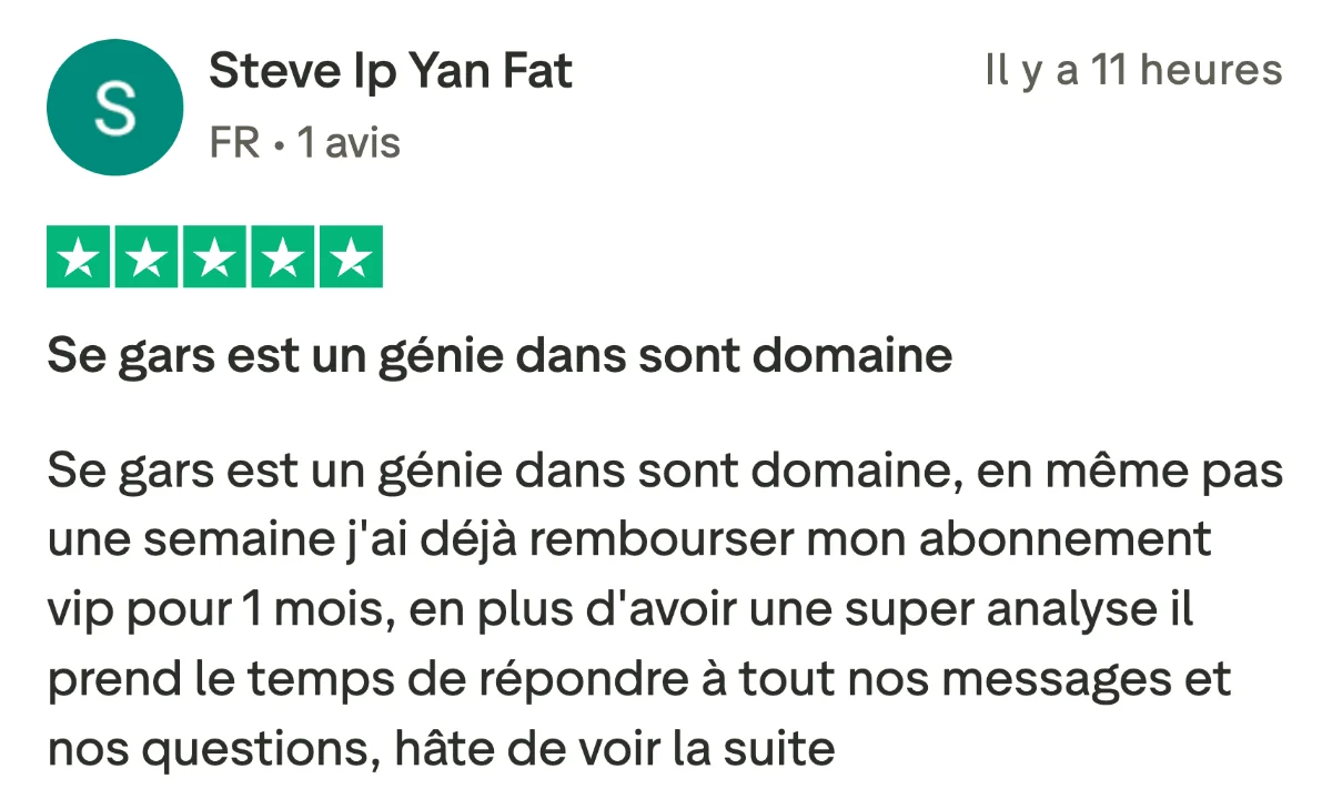Avis Trustpilot JB Pronostics