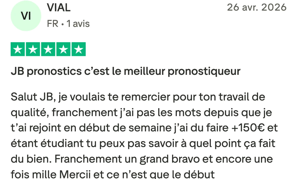 Avis Trustpilot JB Pronostics