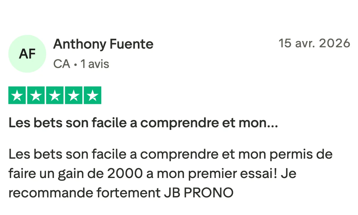 Avis Trustpilot JB Pronostics